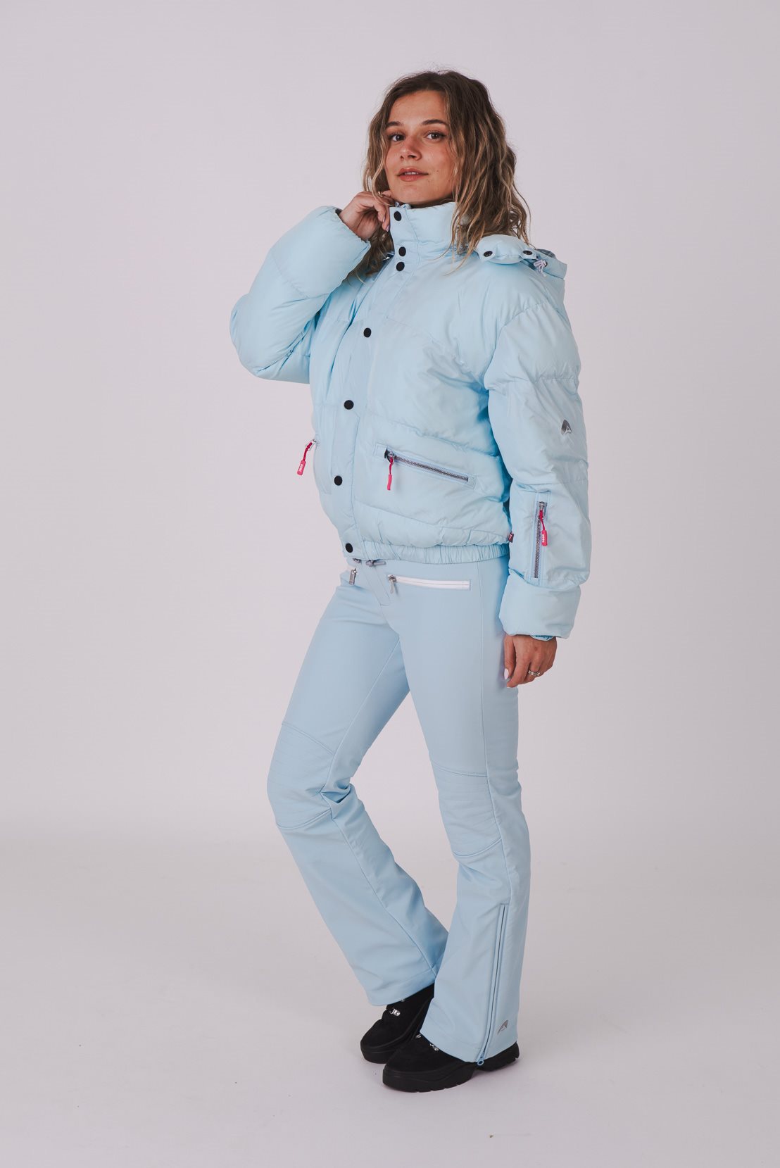 Ice Blue Chic Puffer Jacket