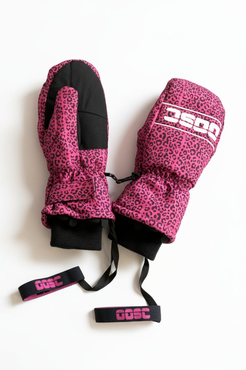 1987 PrimaLoft® V2 Ski & Snowboard Mitt - Pink Leopard - OOSC Clothing