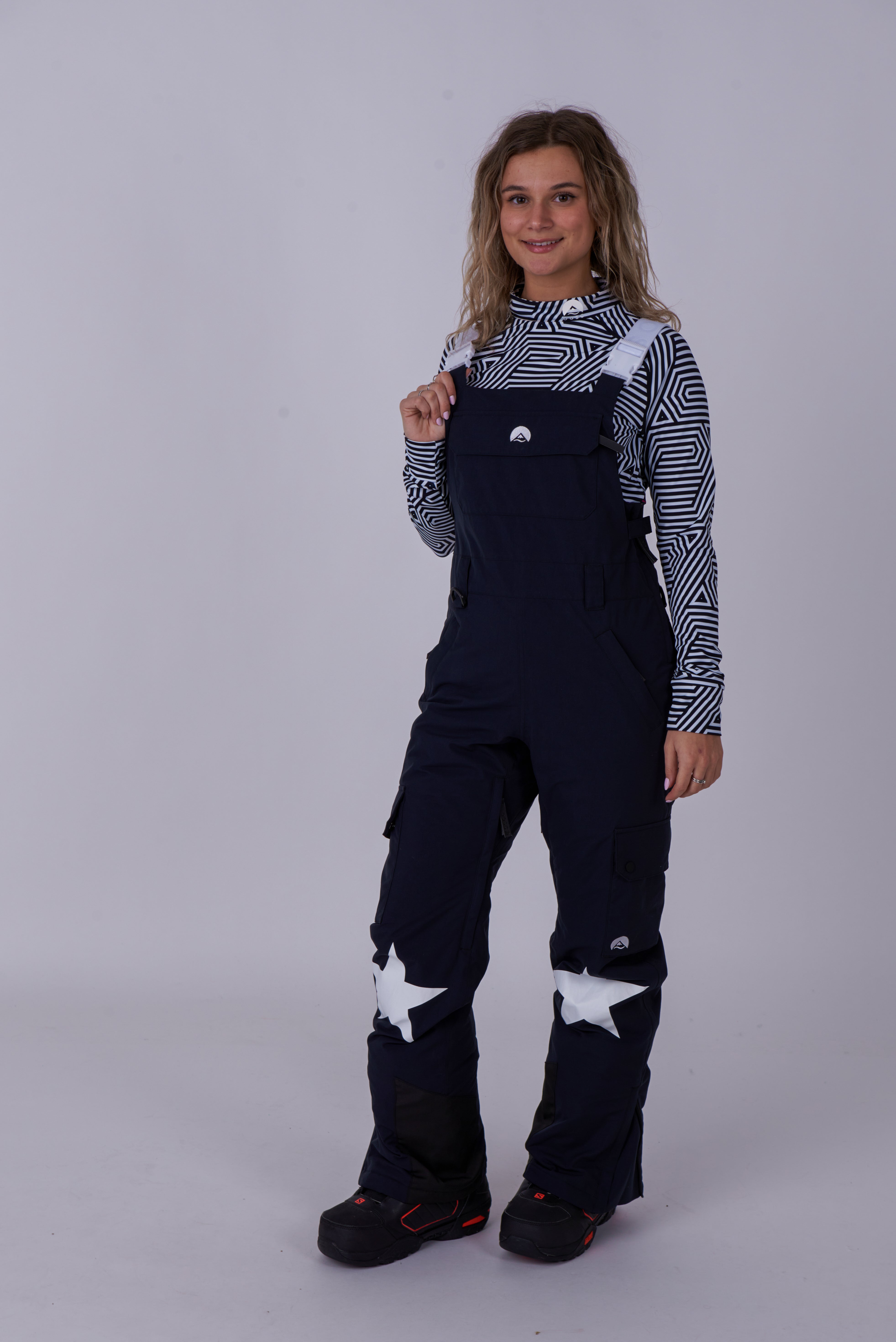 Yeh Girl Ski & Snowboard Bib Pant - Katie Ormerod Black Stars Signature line