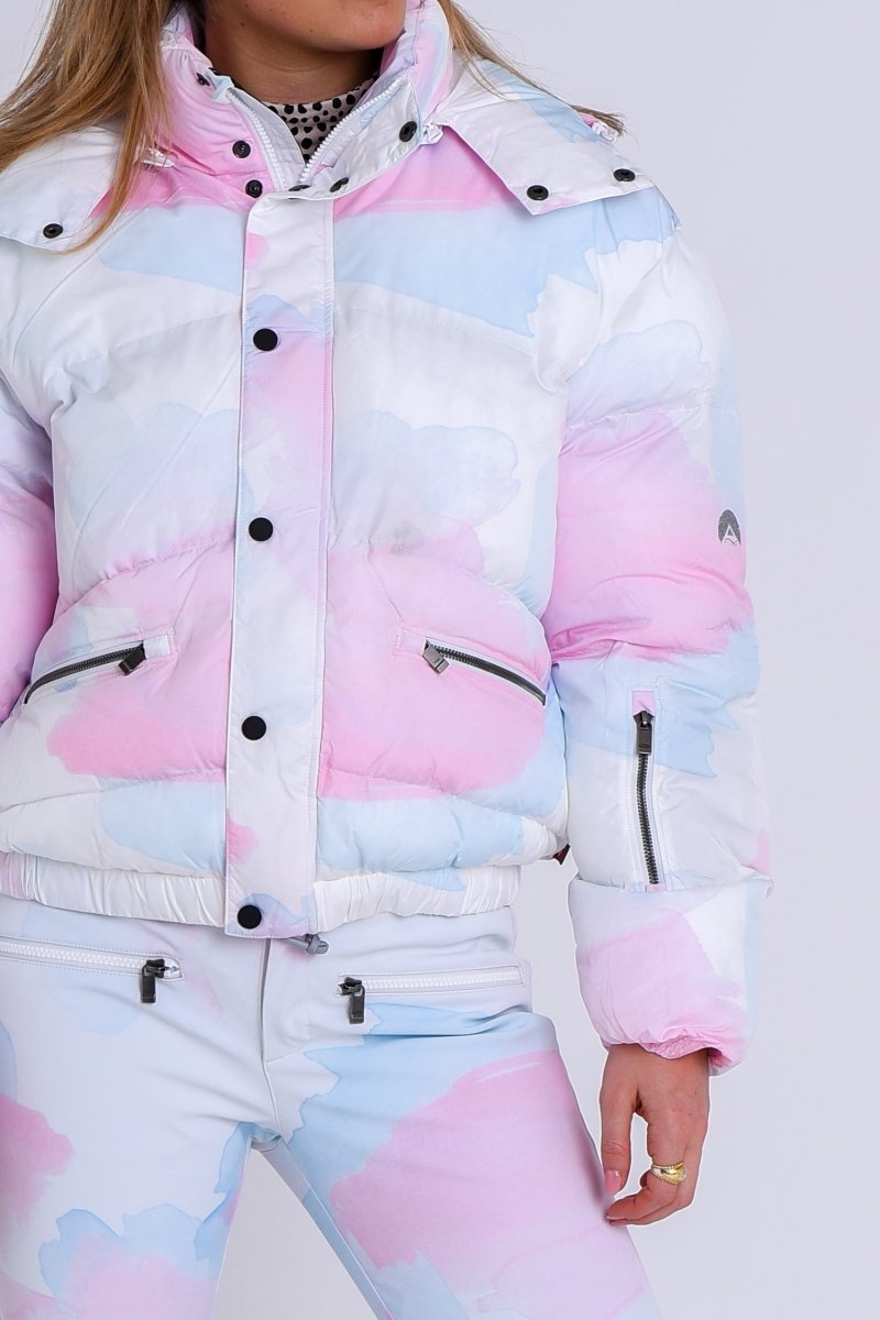 Chic Puffer Jacket - Watercolour - OOSC Clothing