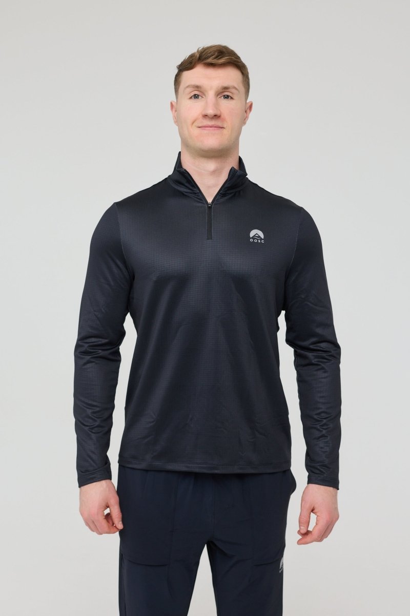 Elite Activewear 1/4 Zip Top - Black - OOSC Clothing