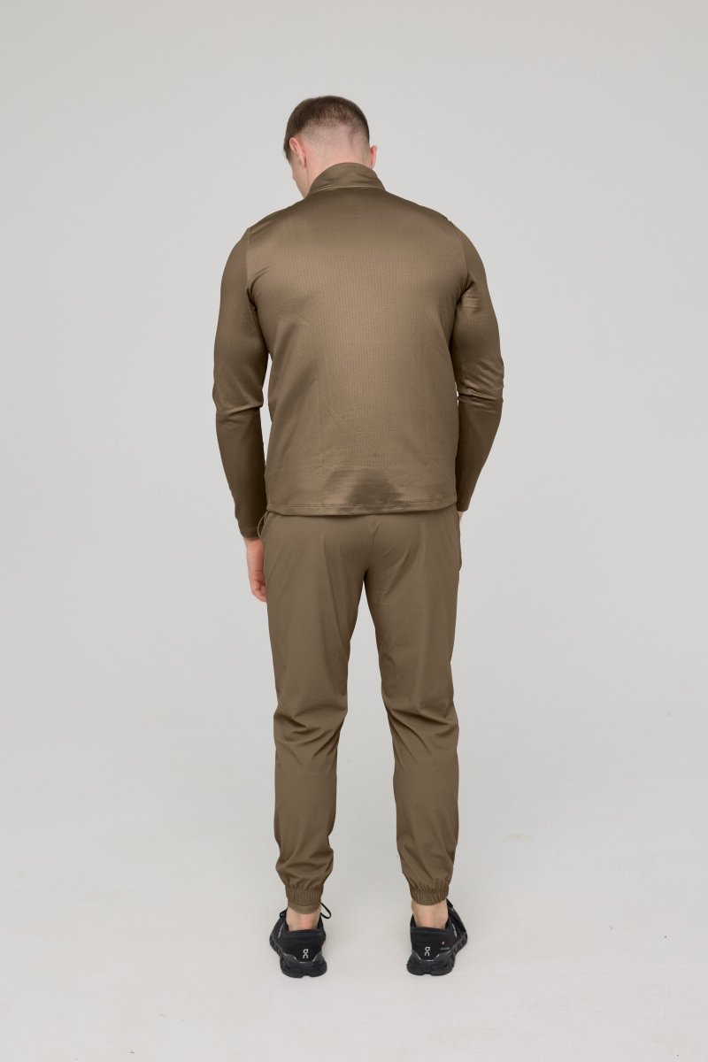 Elite Activewear 1/4 Zip Top - Khaki - OOSC Clothing