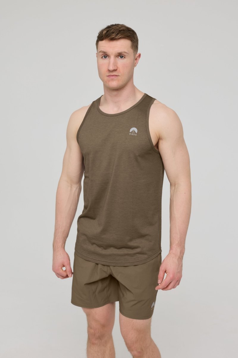 Elite Activewear Tank Khaki - Men's - OOSC Clothing