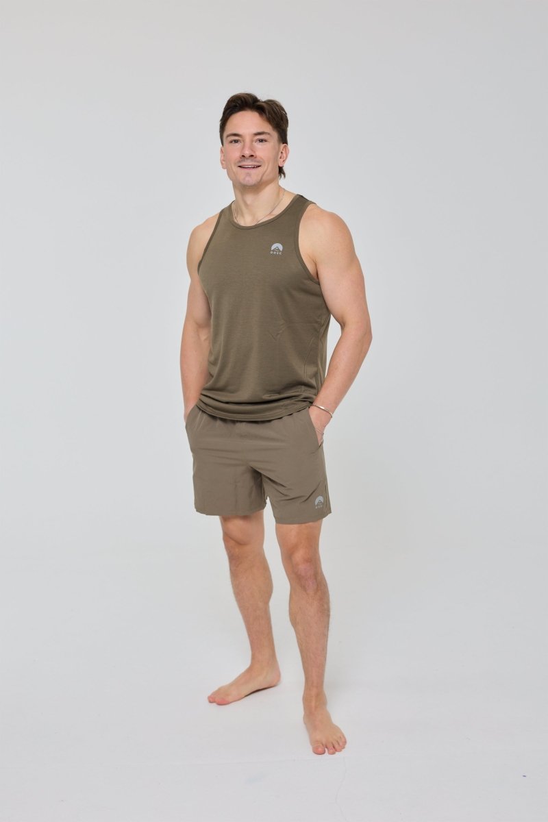 Elite Activewear Tank Khaki - Men's - OOSC Clothing