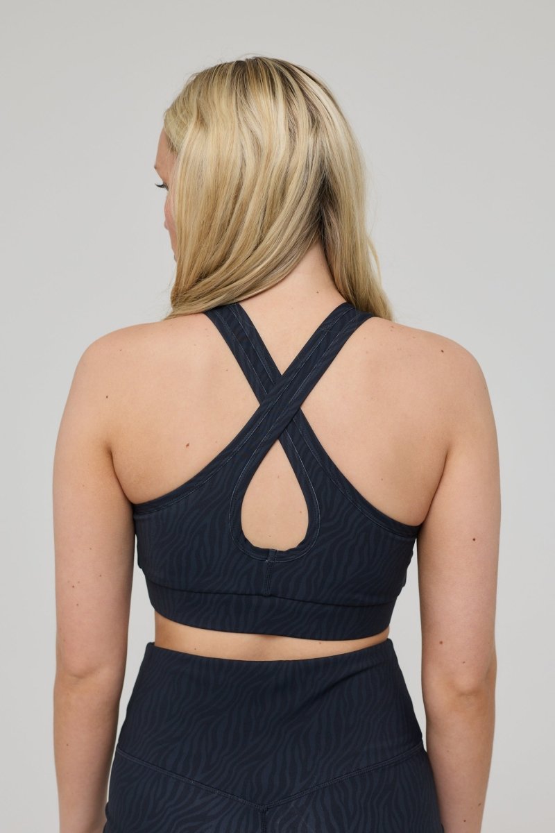 High Support Elite Crossback Sports Bra - Black Tiger - OOSC Clothing