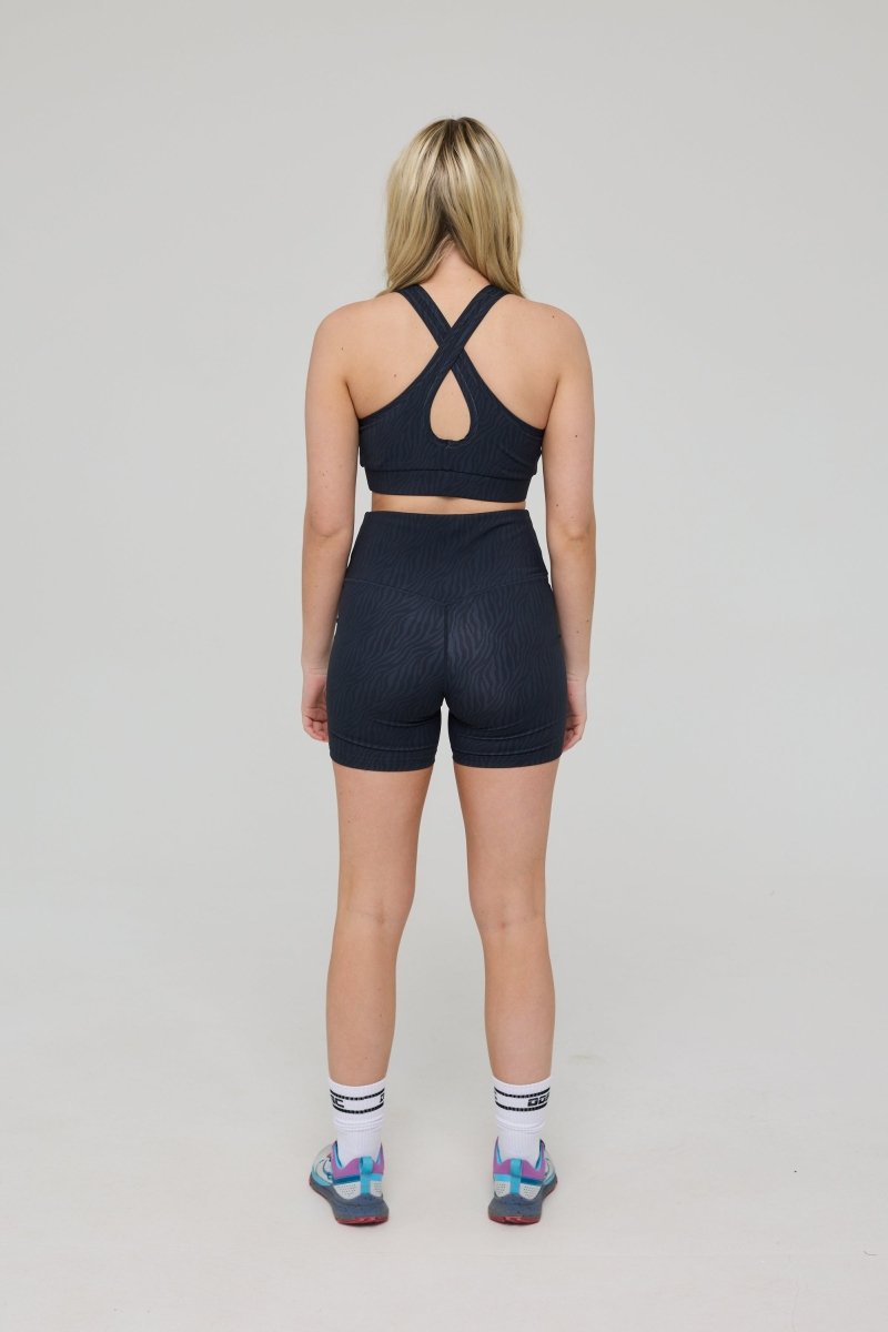High Support Elite Crossback Sports Bra - Black Tiger - OOSC Clothing