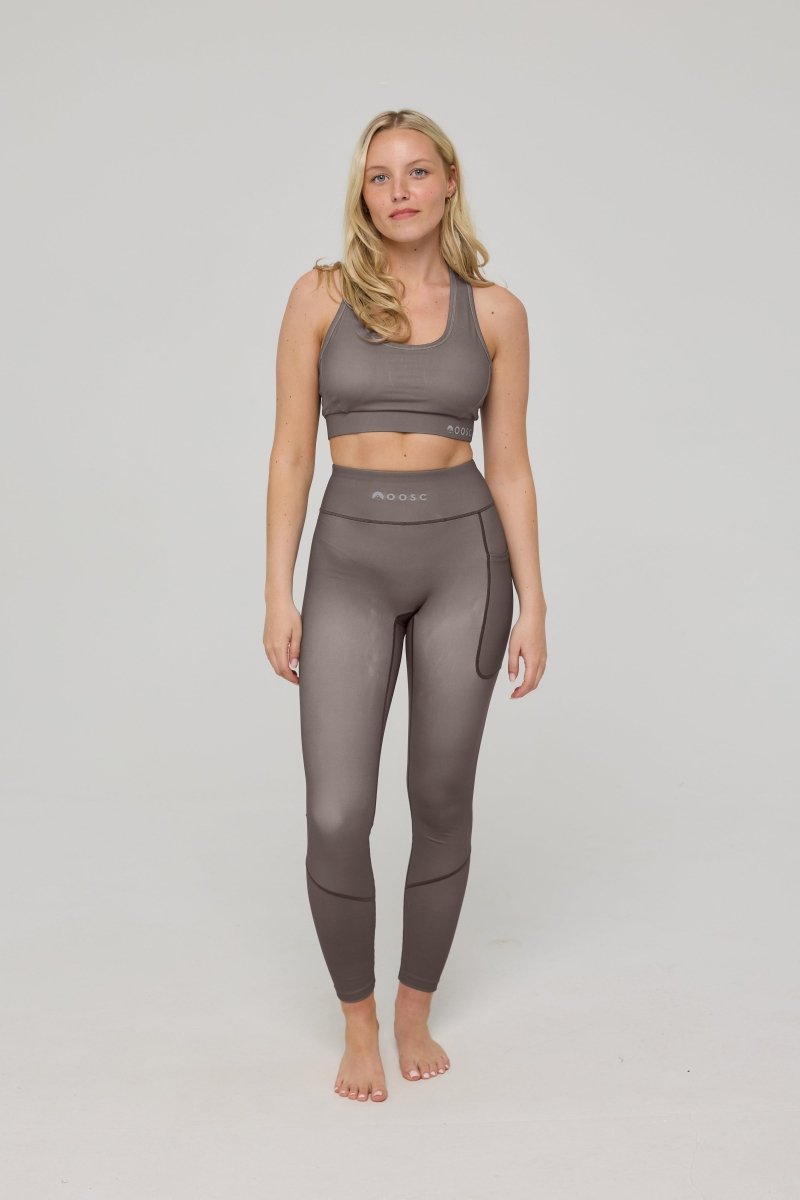 High Support Elite Crossback Sports Bra - Khaki - OOSC Clothing