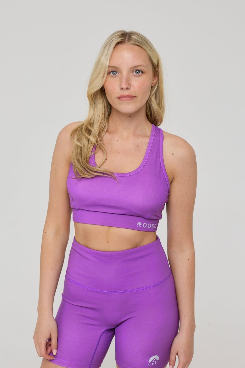 High Support Elite Crossback Sports Bra - Purple - OOSC Clothing
