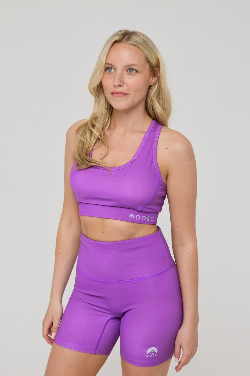 High Support Elite Crossback Sports Bra - Purple - OOSC Clothing