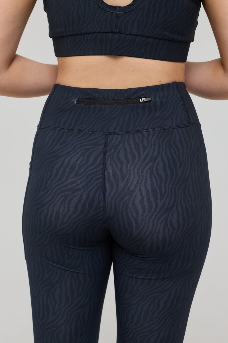 Infinite High Waisted Leggings - Black Tiger - OOSC Clothing