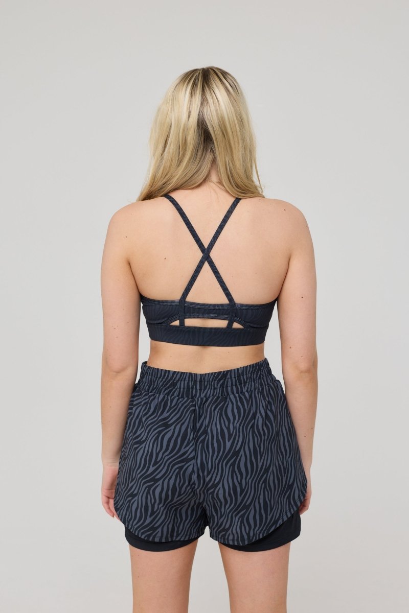 Medium Support Infinite Sports Bra - Black Tiger - OOSC Clothing