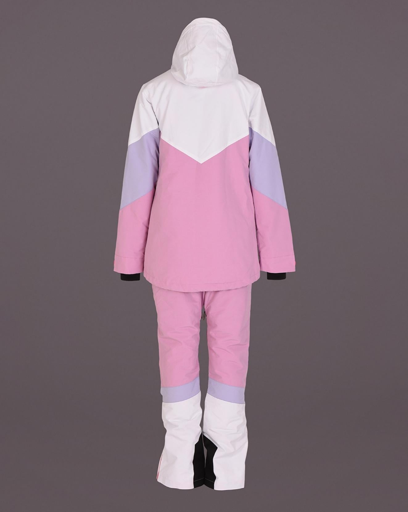 1080 Women's Ski & Snowboard Pant - Pastel Pink, White & Pastel Purple
