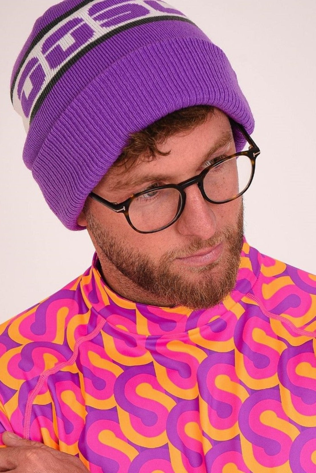OOSC Après Beanie - Purple, White, Grey
