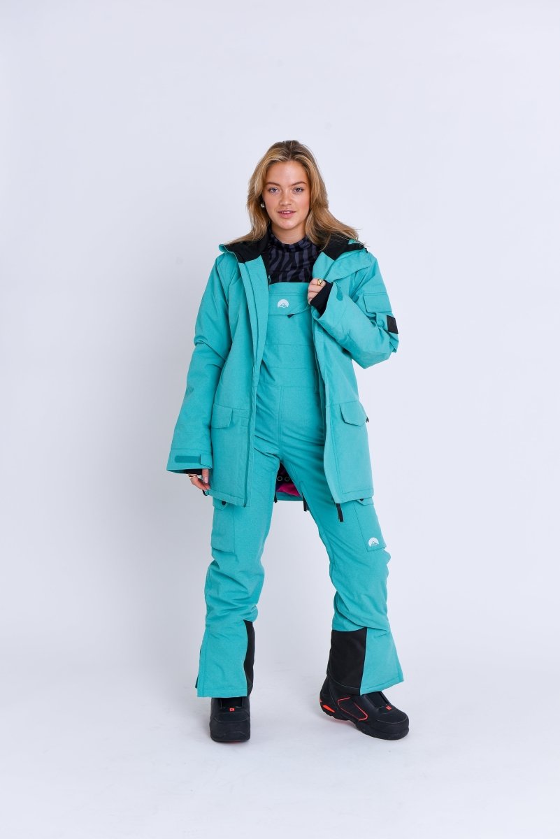 Yeh Girl Bib Pant - Aqua - OOSC Clothing