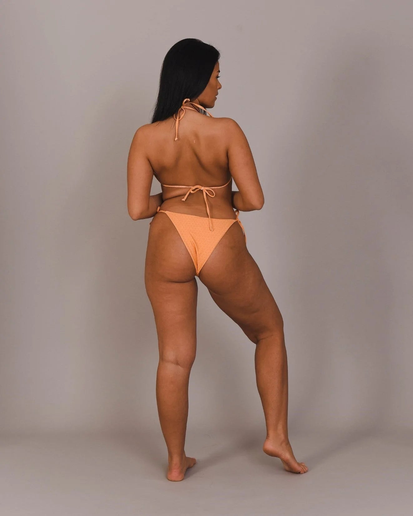 Tangerine Squeeze Tie Side Bikini Bottoms