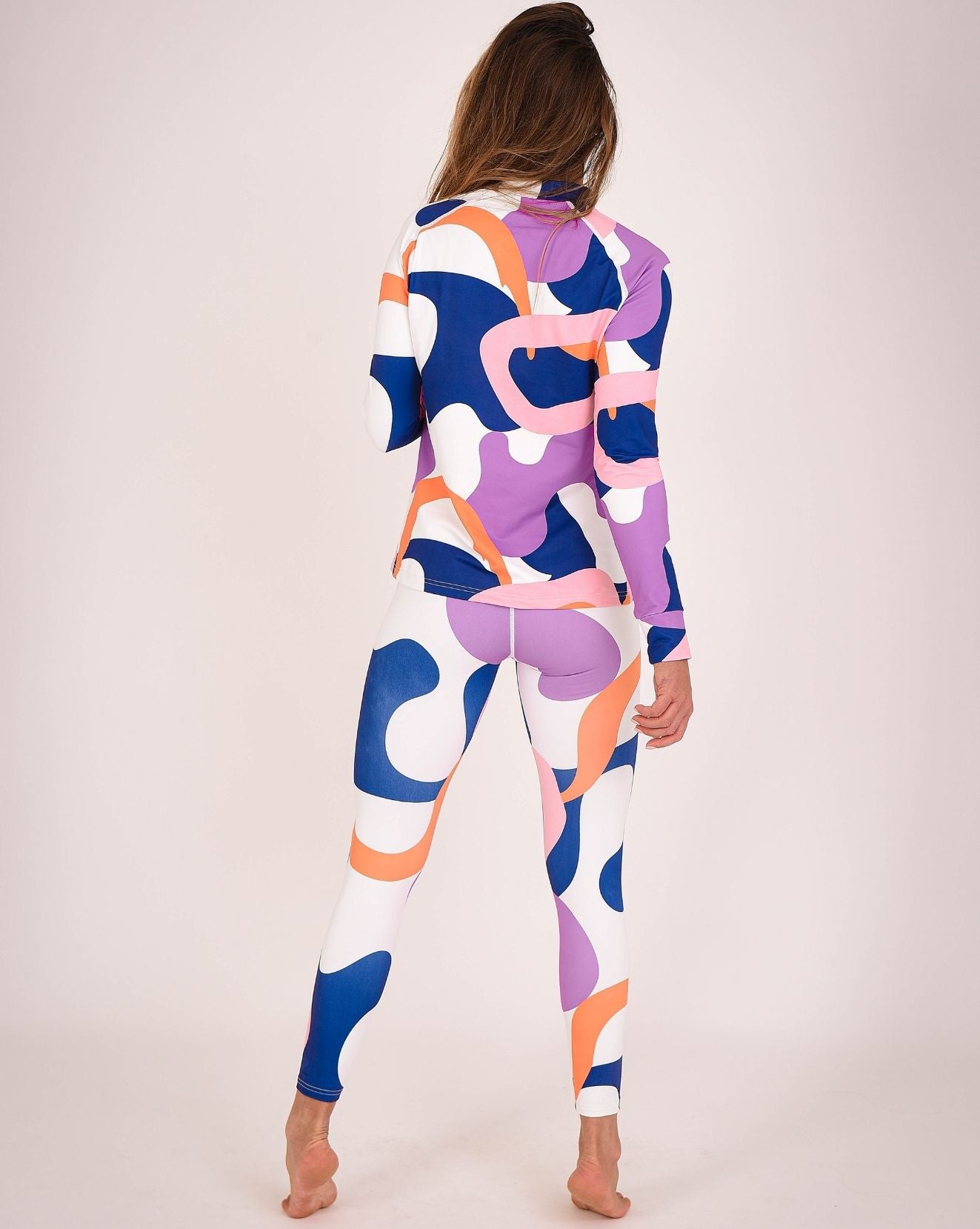 Lois Women's Blue White Pink Purple Base Layer Leggings