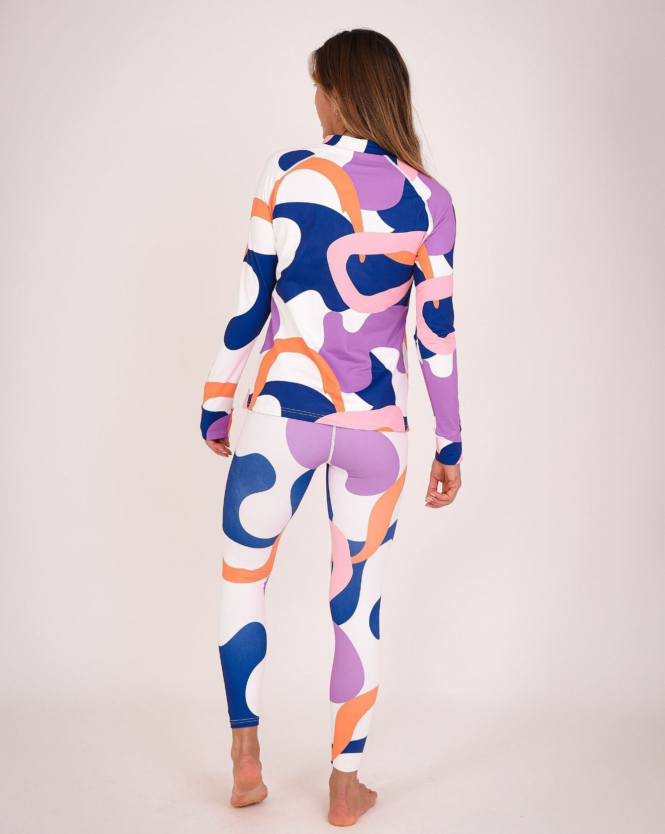 Lois Women's Blue White Pink Purple Base Layer Top