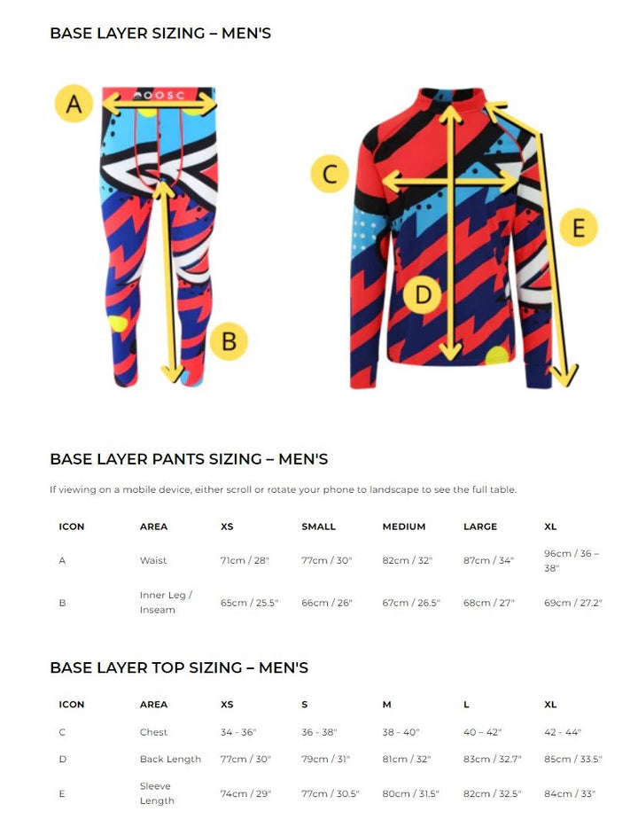 Fall Line Black & White Mens Baselayer Pant