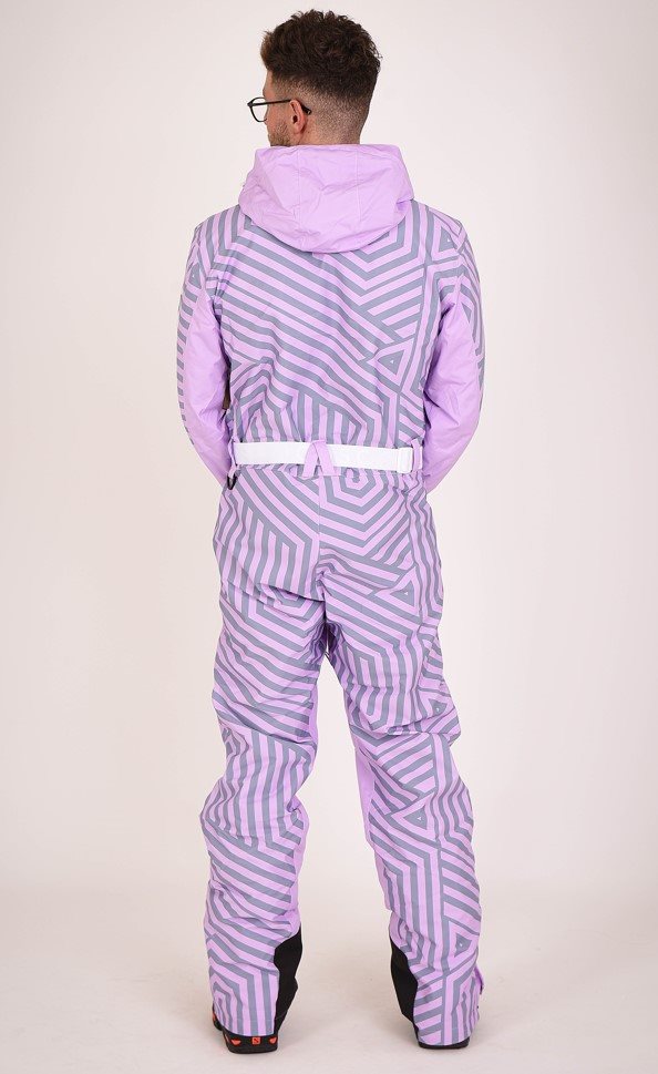 Fall Line Purple & Grey Men's Ski Suit