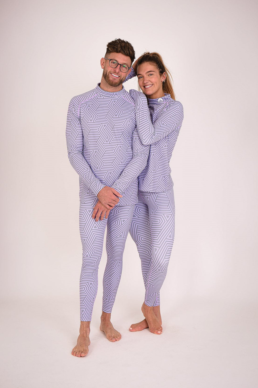 Fall Line Purple & Grey Mens Baselayer Pant