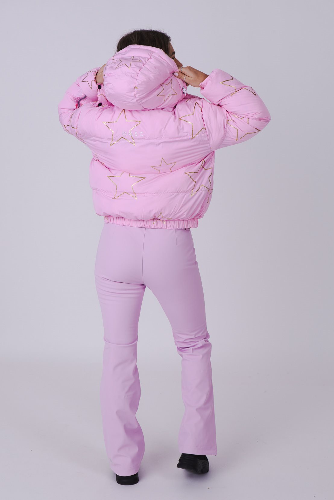 Pink with Stars Chic Puffer Jacket