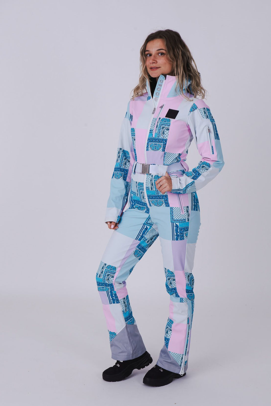 Chic Ski Suit - Patchwork