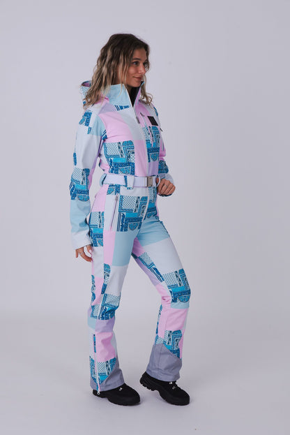 Chic Ski Suit - Patchwork