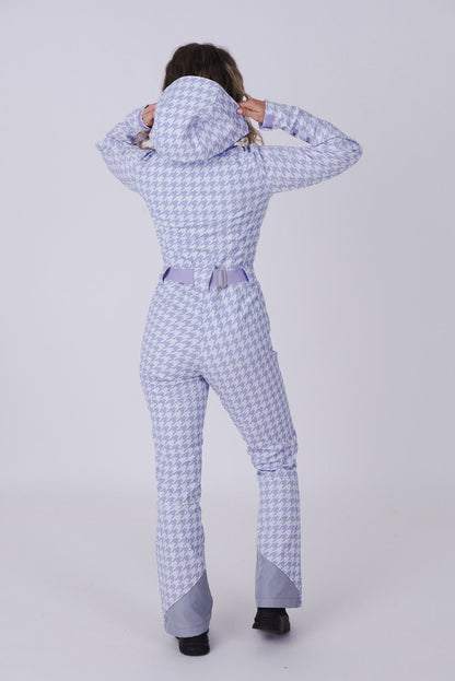 Chic Ski Suit - Purple Houndstooth