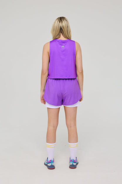 Infinite Cropped Tank Top - Purple