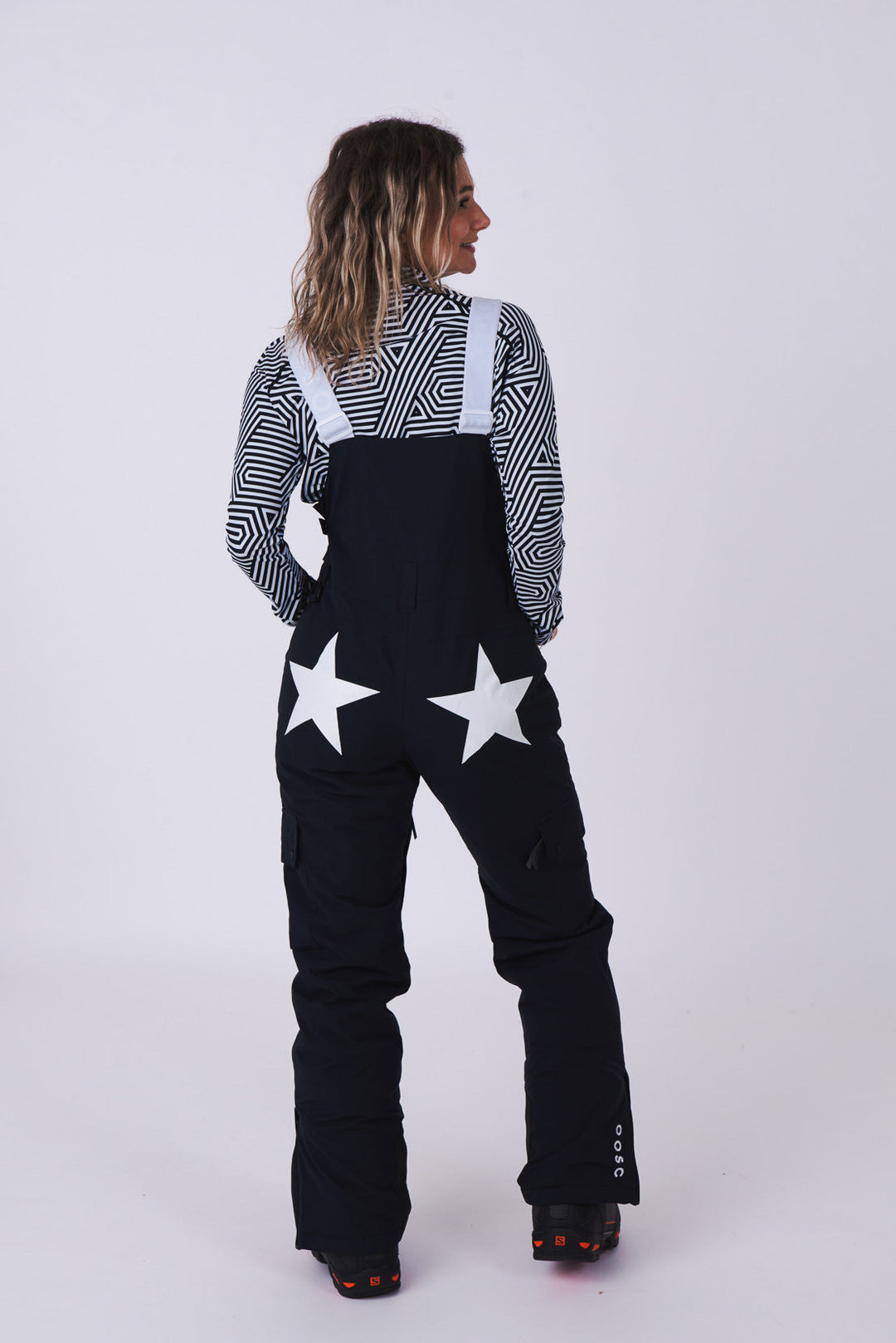 Yeh Girl Ski & Snowboard Bib Pant - Katie Ormerod Black Stars Signature line