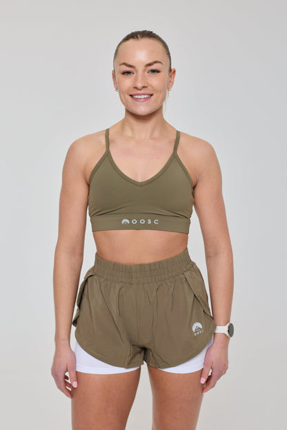 Medium Support Infinite Sports Bra - Khaki
