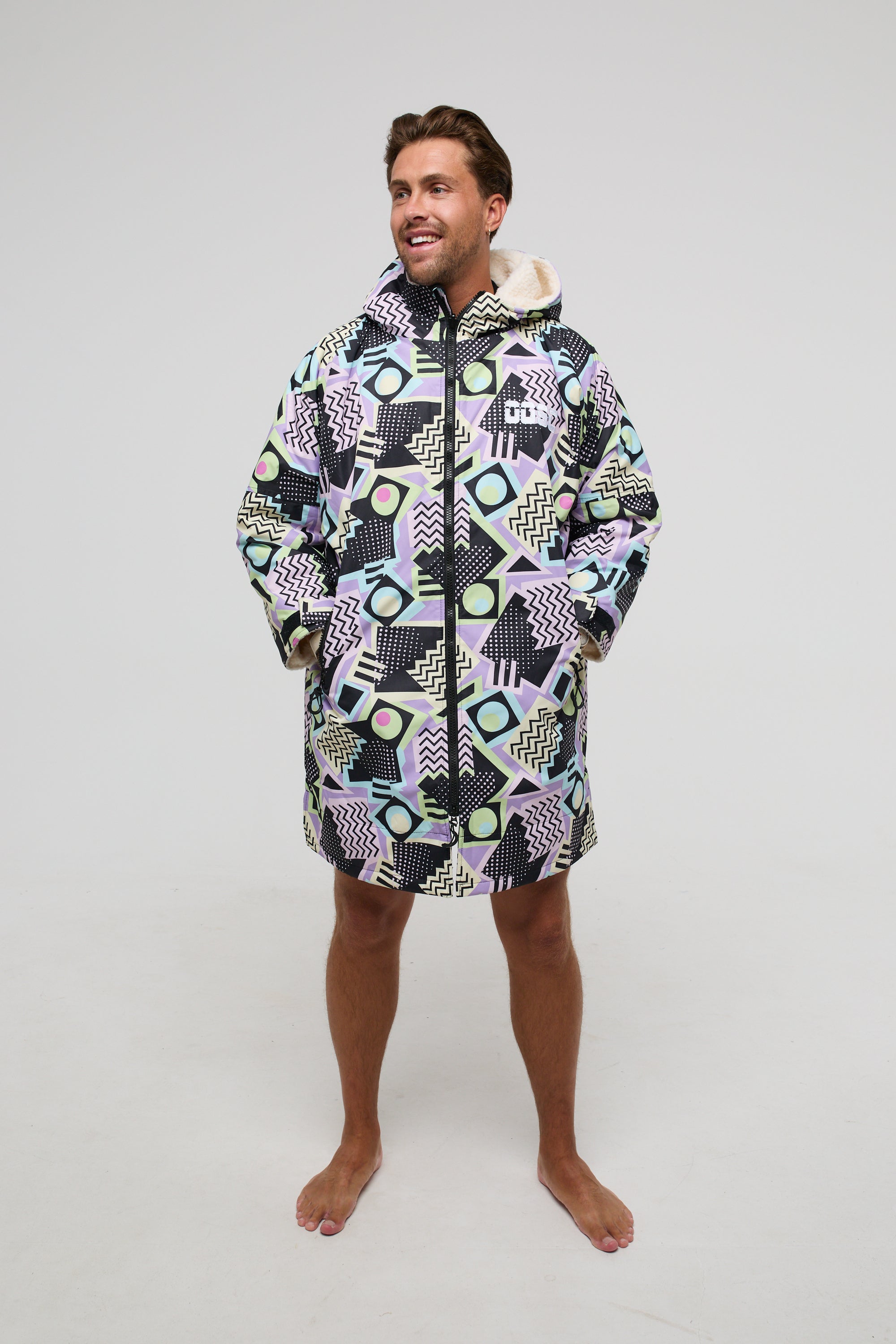 Retro Print Waterproof Changing Robe | Unisex - OOSC Clothing – OOSC ...