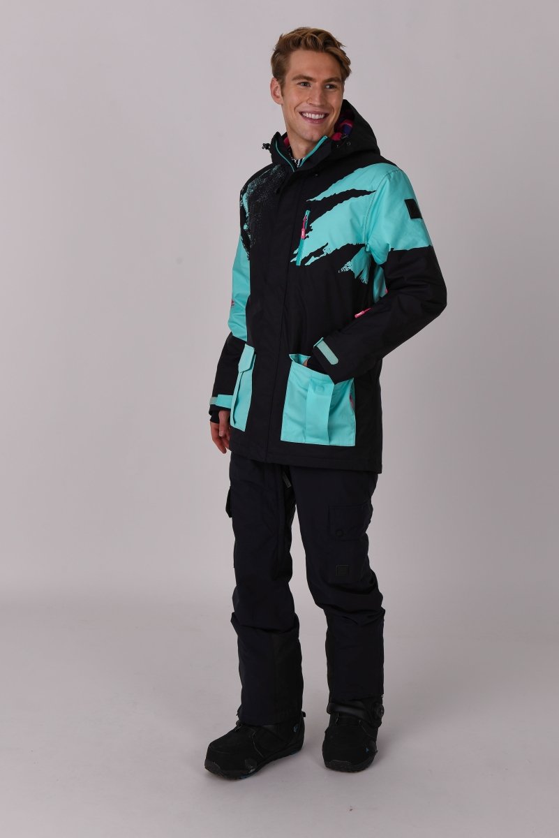 Afterparty Jacket Black & Mint Men's - OOSC Clothing