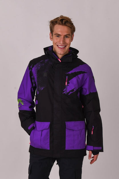 Afterparty Jacket Black & Purple Men's - OOSC Clothing