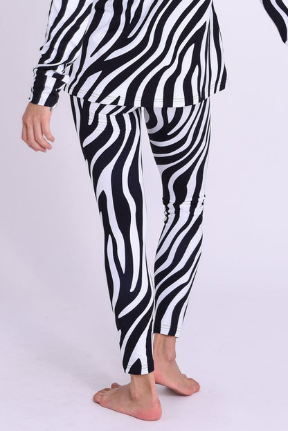 Baselayer Leggings - Hotel California Zebra Print Women's - OOSC Clothing