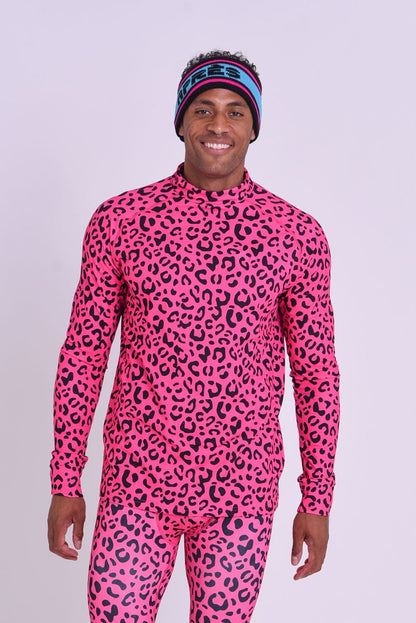 Baselayer Top - Hotel California Pink Leopard Men's - OOSC Clothing