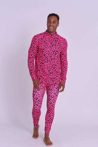 Baselayer Top - Hotel California Pink Leopard Men's - OOSC Clothing