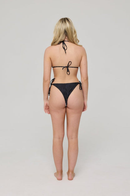 Black Tiger Triangle Bikini Top - OOSC Clothing