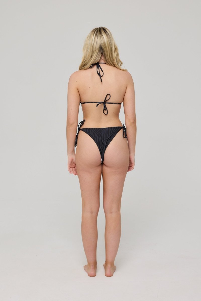 Black Tiger Triangle Bikini Top - OOSC Clothing