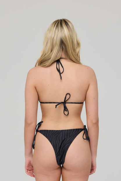 Black Tiger Triangle Bikini Top - OOSC Clothing