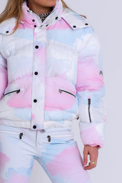 Chic Puffer Jacket - Watercolour - OOSC Clothing