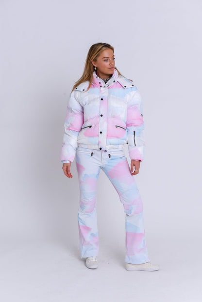 Chic Puffer Jacket - Watercolour - OOSC Clothing