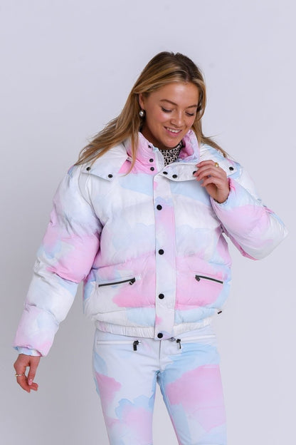 Chic Puffer Jacket - Watercolour - OOSC Clothing
