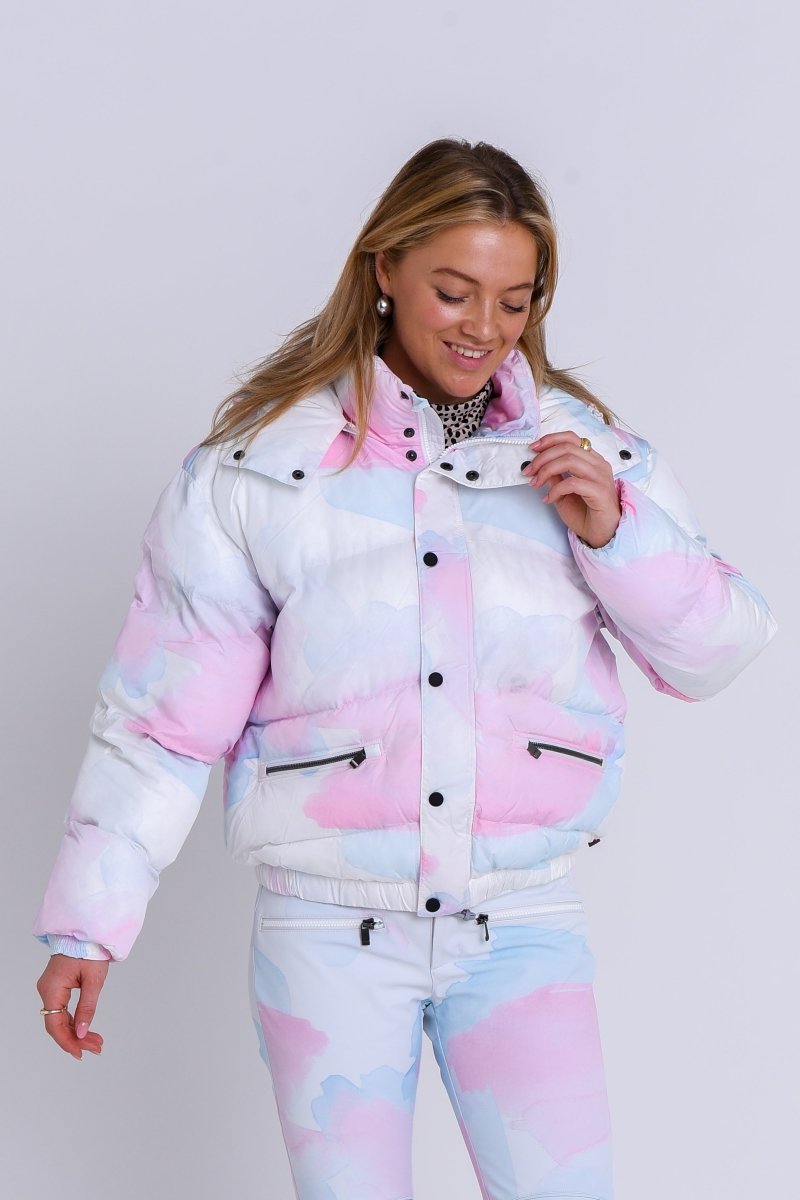 Chic Puffer Jacket - Watercolour - OOSC Clothing