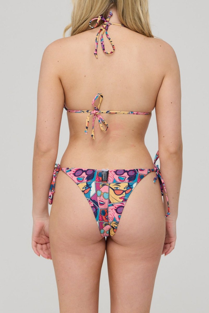 Comic Book Candy Tie Side Bikini Bottoms - OOSC Clothing