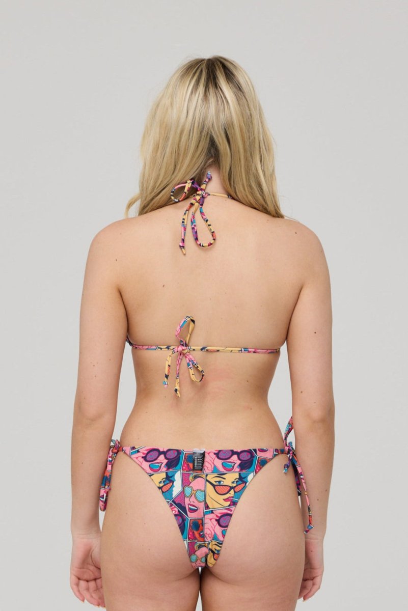 Comic Book Candy Triangle Bikini Top - OOSC Clothing