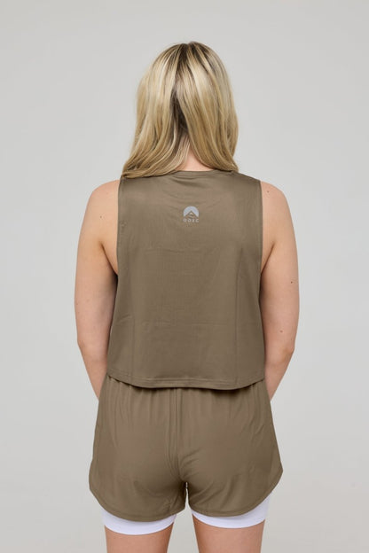 Elite 2 in 1 Running Shorts - Khaki - OOSC Clothing