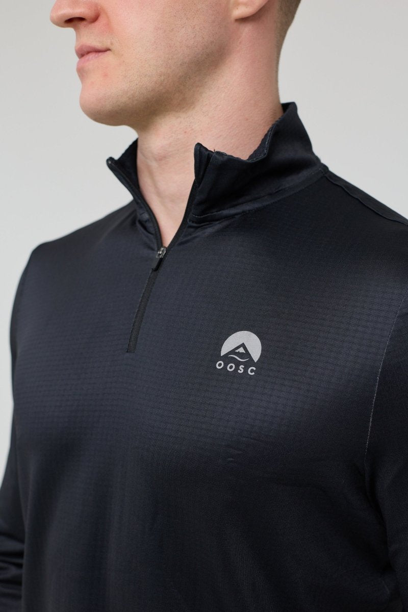 Elite Activewear 1/4 Zip Top - Black - OOSC Clothing