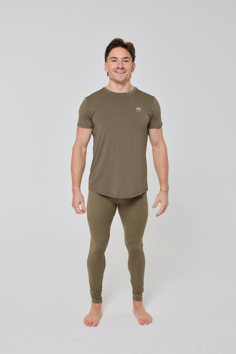 Elite Activewear Leggings - Khaki - OOSC Clothing