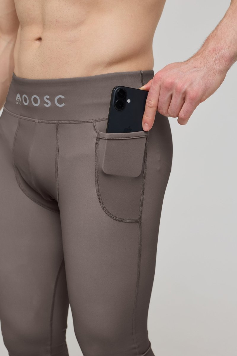 Elite Activewear Leggings - Khaki - OOSC Clothing